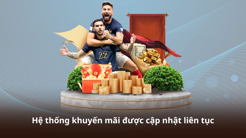Hệ thống khuyến mãi được cập nhật liên tục